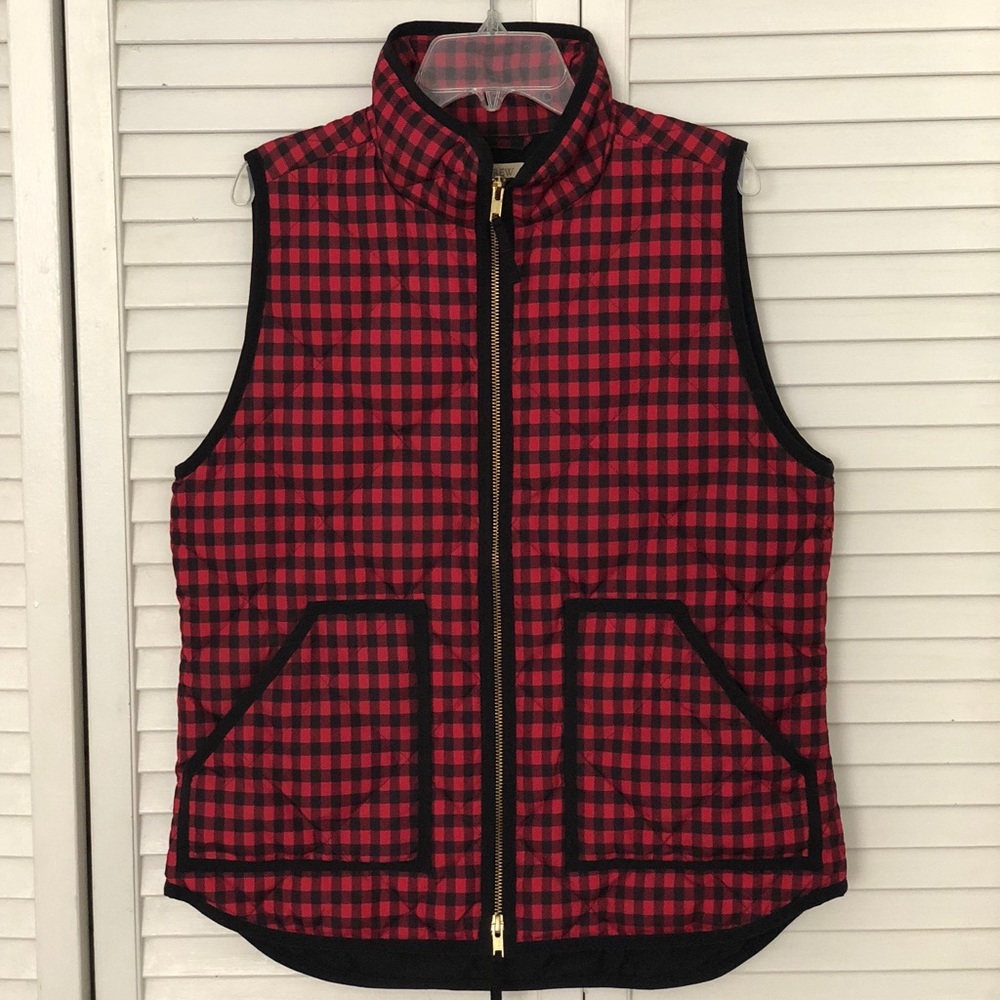 J.Crew Buffalo Check Excursion Vest